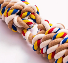 Load image into Gallery viewer, Multi-Color Rope Knot Dog Toy
