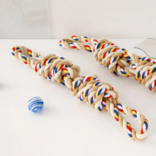 Load image into Gallery viewer, Multi-Color Rope Knot Dog Toy
