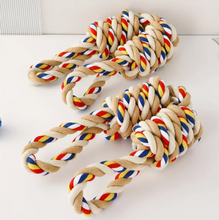 Load image into Gallery viewer, Multi-Color Rope Knot Dog Toy
